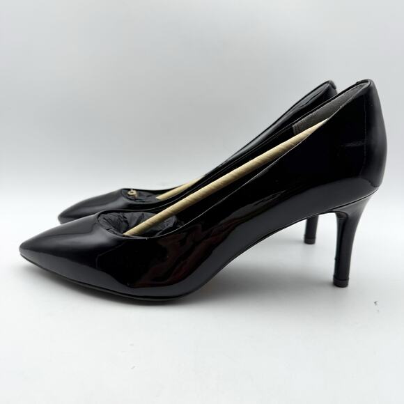 Rockport Womens Total Motion 75mm Pointy Toe Pumps US 8 Black Patent Leather NIB - Picture 9 of 13